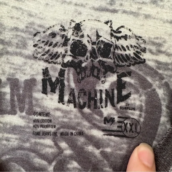 Vintage Y2K Mens 2X Shirt Bundle Burnout Tshirts Machine Motor Chop Shop Skull - Picture 7 of 15